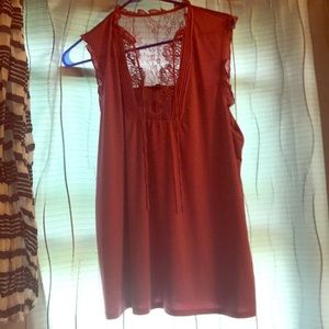 Gorgeous sleeveless blouse. Mauve. Size L.